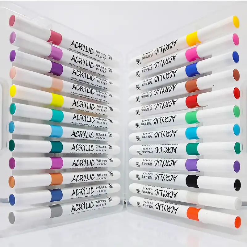 ماژیک چند منظوره مدل اکریلیک کد GA108 مجموعه 24 عددی