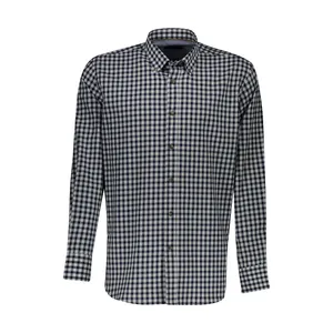 پیراهن آستین بلند مردانه ایکات مدل چهارخانه PST1152108