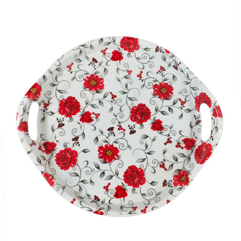 سینی مدل Red Flowerd کد 5002