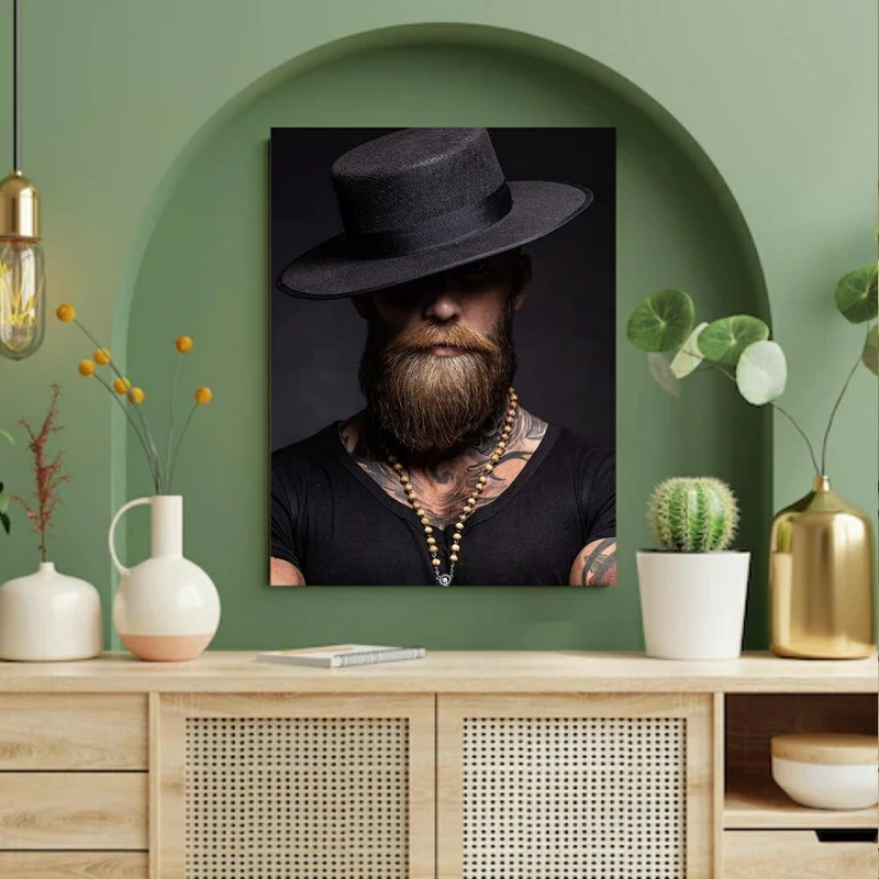 تابلو بوم طرح آرایشگاه مردانه مدل SDB8128