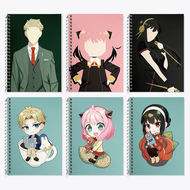 دفتر زبان 50 برگ خندالو مدل دو خط طرح آنیا فورجرانیمه اسپای ایکس فمیلی کد 694 مجموعه 6 عددی