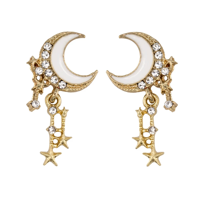 گوشواره زنانه برانت مدل ماه و ستاره شب
