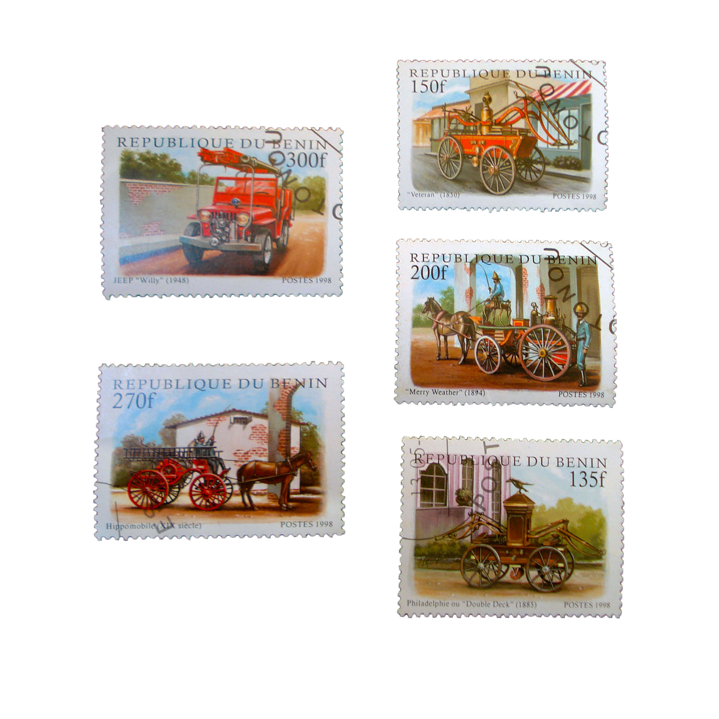 تمبر یادگاری طرح وسیله نقلیه کد vas-800 مجموعه 5 عددی