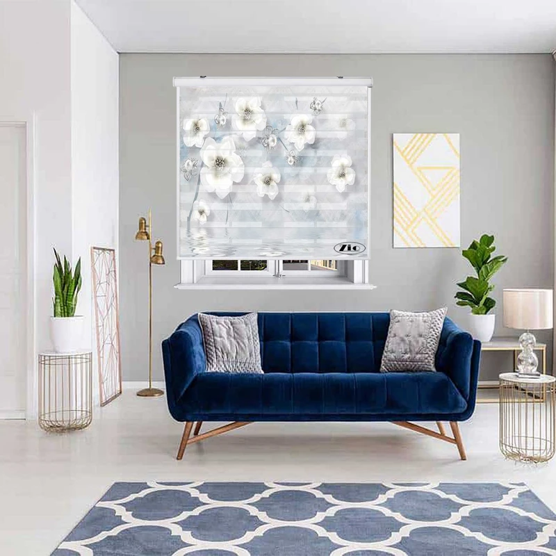 پرده زبرا زیو کد 3D1500 سایز 150X150 سانتی متر.