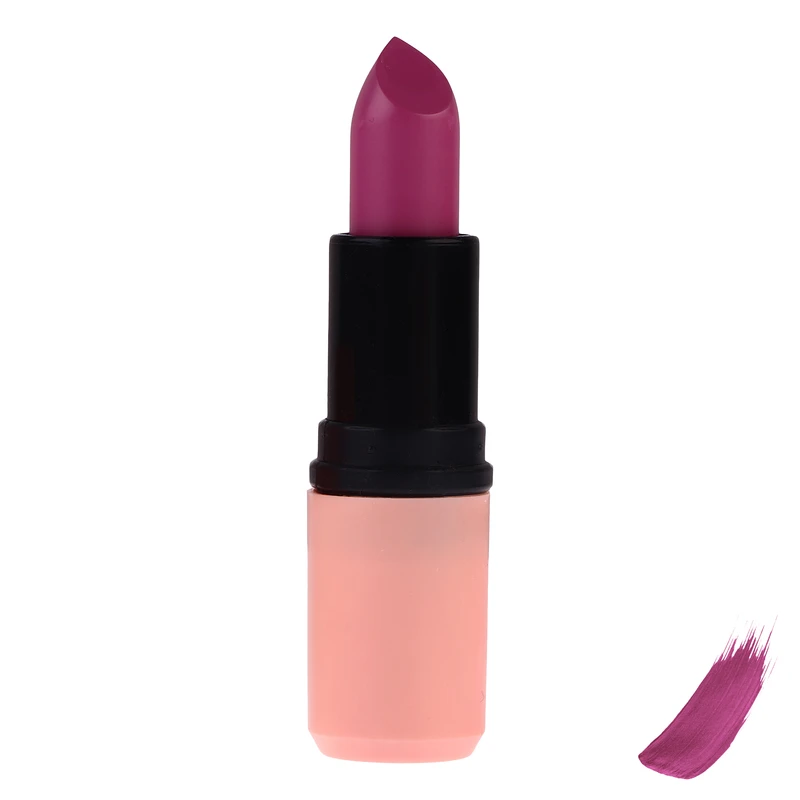 رژ لب جامد مات برانوس مدل Long Lasting رنگ بنفش شماره 610