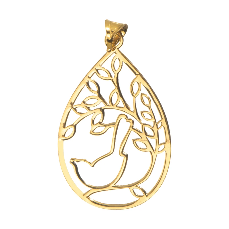 آویز گردنبند طلا 18 عیار زنانه نیکان گلد طرح MK 688