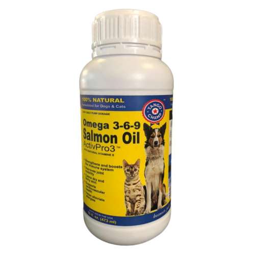 روغن ماهی درمان ریزش مو سگ و گربه سالمون اویل مدل امگا حجم 473 میلی لیتر