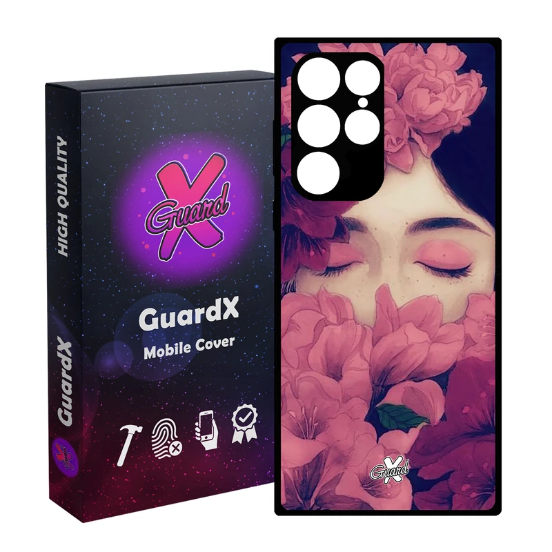 کاور گارد ایکس طرح Girl مدل Glass10027 مناسب برای گوشی موبایل سامسونگ Galaxy S23 Ultra