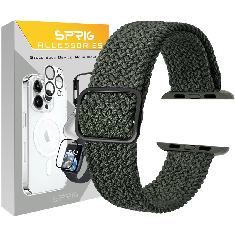 بند اسپریگ مدل Braided Loop مناسب برای اپل واچ سری 7/8/9 سایز 45 میلی متری