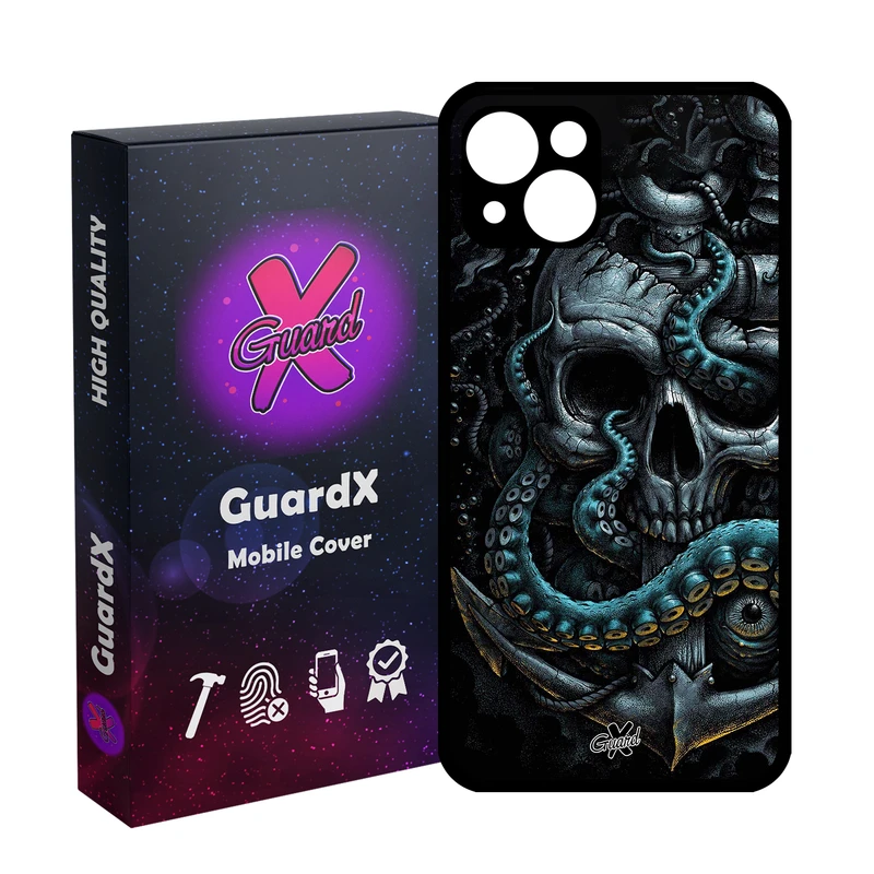 کاور گارد ایکس طرح جمجمه مدل Glass10563 مناسب برای گوشی موبایل اپل iPhone 13