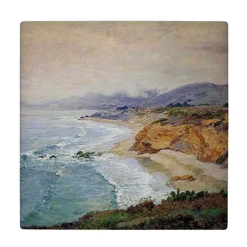 کاشی طرح نقاشی ساحل دریا مدل لوحی BDT202