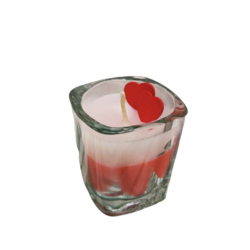 شمع لیوانی مدل دورنگ مجموعه دو عددی