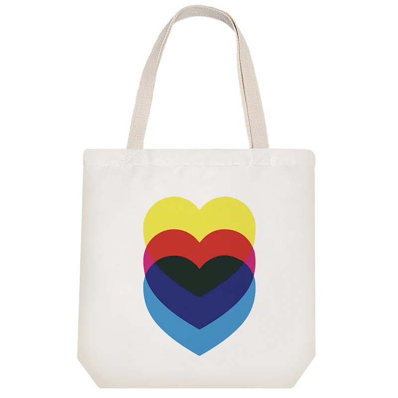 ساک خرید پارچه ای خندالو طرح قلب مدل توت بگ کد 7259