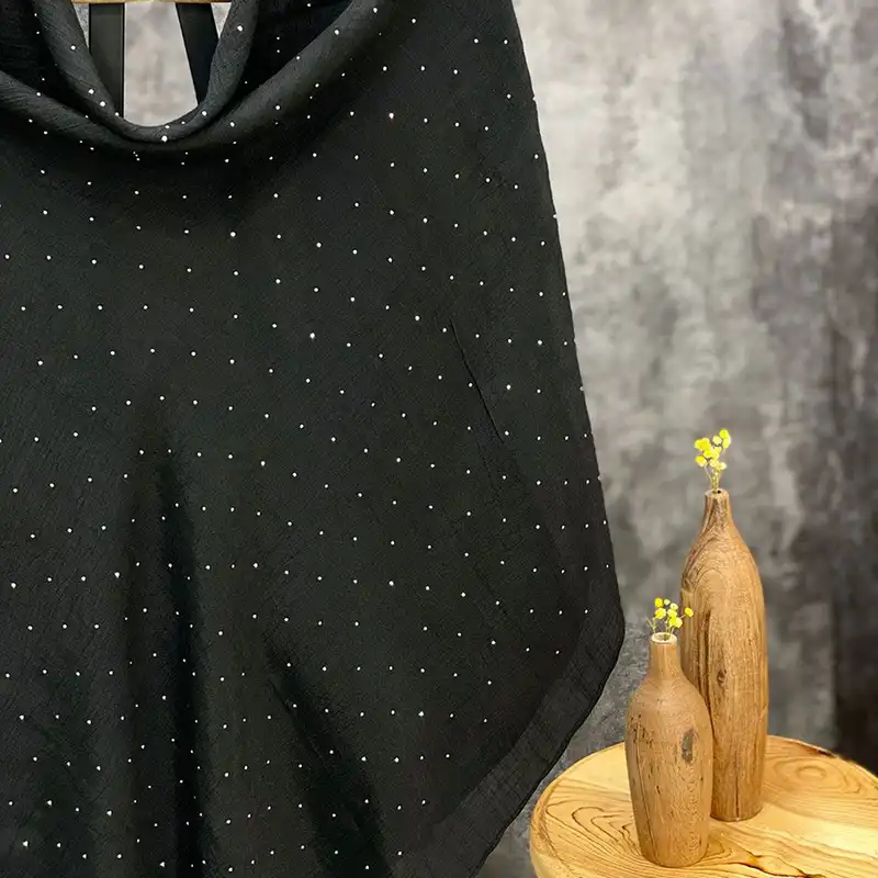 روسری زنانه مدل نخی وال اسلپ نگین دار