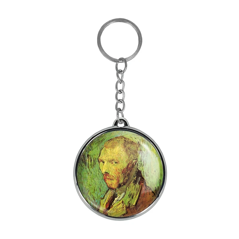 جاکلیدی خندالو طرح سلف پرتره ونسان ونگوگ (Van Gogh) مدل دوطرفه کد 3680836809