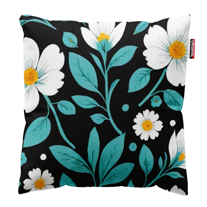  کوسن پاد آفرین طرح گل کد 1861 سایز 30*30 سانتی متر