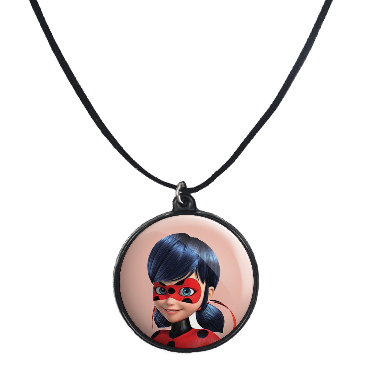 گردنبند پرمانه طرح کفشدوزکی کد pmb.1385 مدل دو طرفه