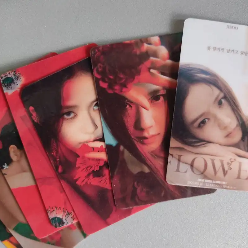 استیکر کارت مدل PH-501 طرح فتوکارت جیسو بلک پینک BLACKPINK بسته 6 عددی