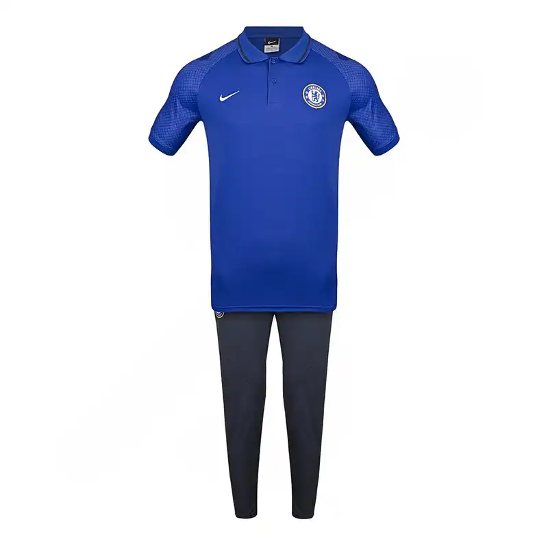 ست پولوشرت و شلوار ورزشی مردانه مدل فوتبال هتلی چلسی کد NK-8103