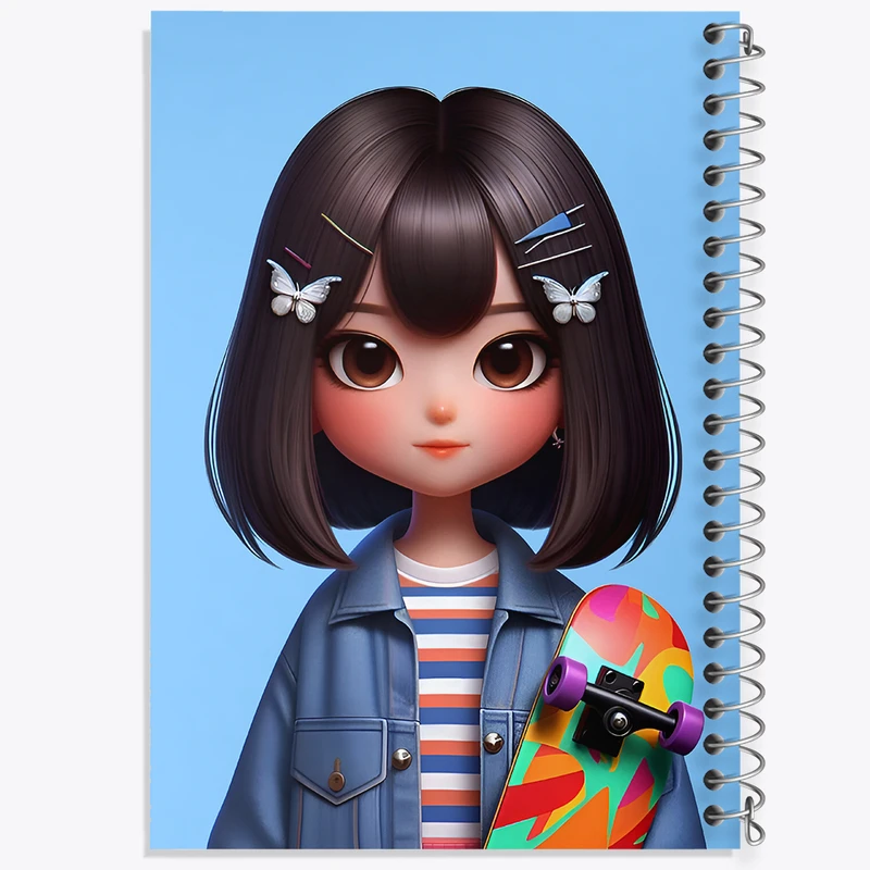 دفتر نقاشی 50 برگ خندالو طرح دخترانه کد F8015