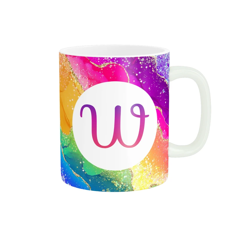 ماگ پاد آفرین مدل اسم شخصی فانتزی طرح اول اسم حرف W کد p11325