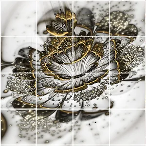 تایل سقفی آسمان مجازی طرح گل کد ST 6291-16 سایز 60x60 سانتی متر مجموعه 16عددی