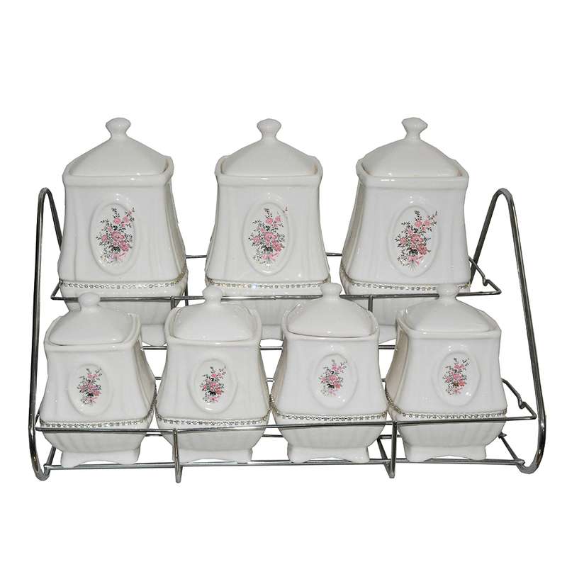 ست جای ادویه 7 پارچه مدل پژواک کد 100