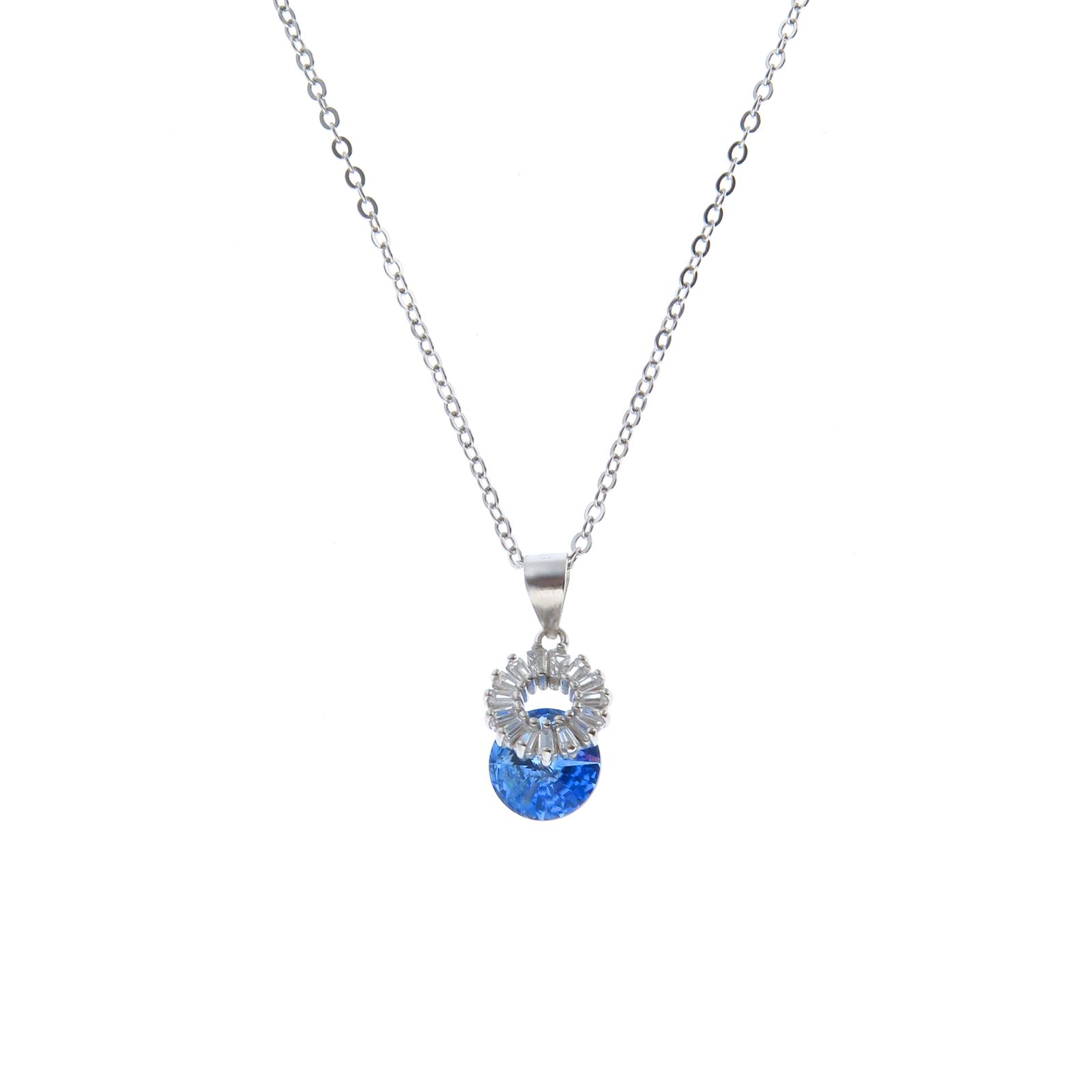 گردنبند نقره زنانه سواروسکی مدل تک سنگ خاص جواهری کد 4875528 -  - 1