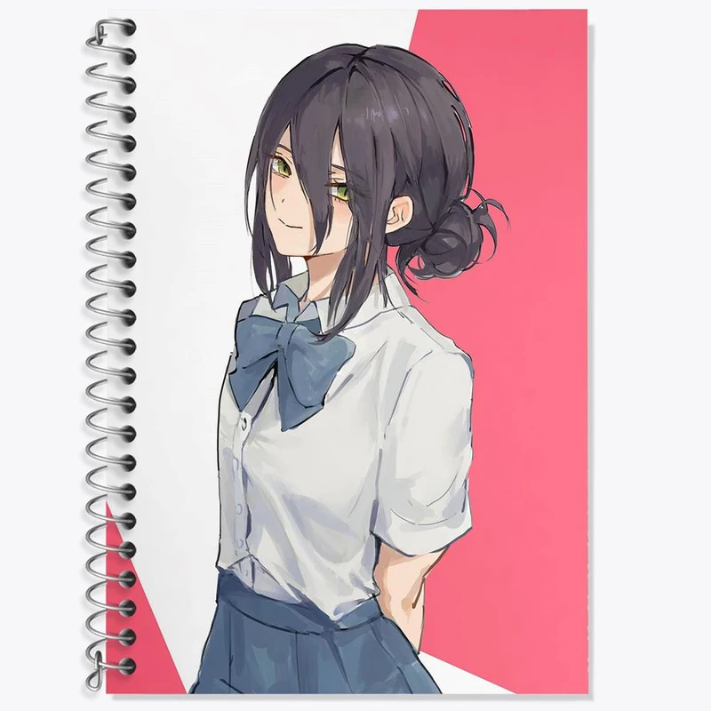 دفتر لغت 50 برگ خندالو مدل ریزه انیمه مرد اره ای Chainsaw Man کد 17914