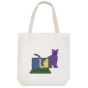 ساک خرید خندالو مدل گربه پیکسلی کد 8972