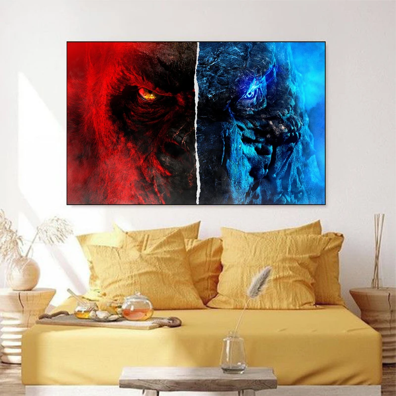 تابلو شاسی مدل گودزیلا و کونگ