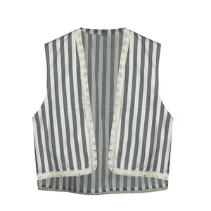 وست زنانه مدل نخی راه راه کد AK1286