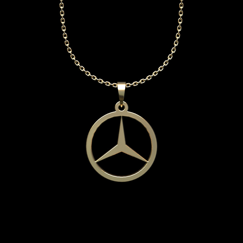 گردنبند طلا 18 عیار زنانه مدوپد مدل بنز کد N2-1-1188