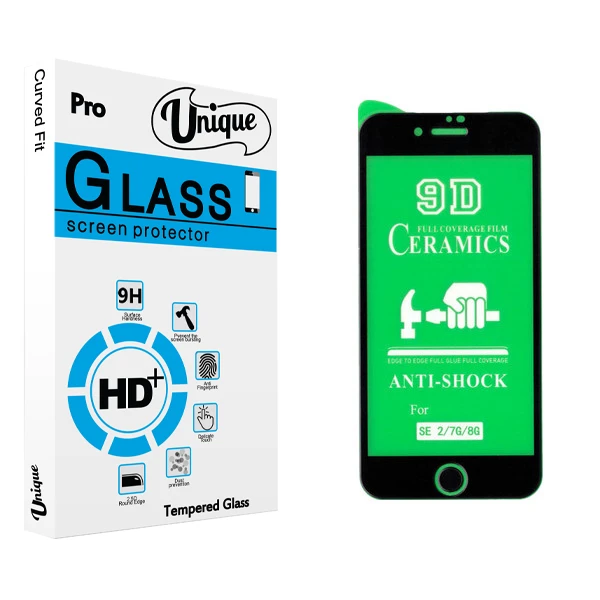 محافظ صفحه نمایش سرامیکی يونيک مدل +Clear مناسب برای گوشی موبایل اپل Iphone SE 2020 / 7/ 8