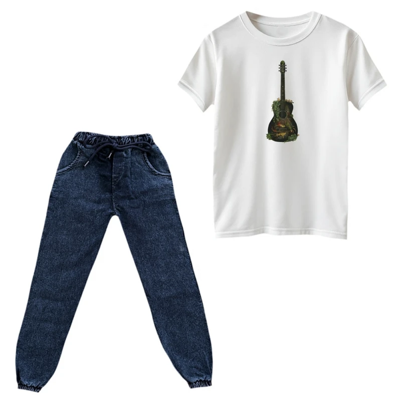 ست تی‌شرت و شلوار پسرانه مدل گیتار last of us