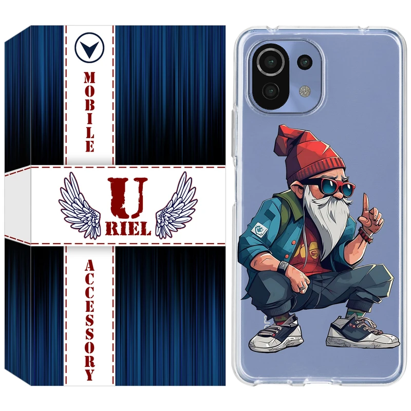 کاور یوریل مدل Clear کد 48 طرح پیرمرد مناسب برای گوشی موبایل شیائومی Mi 11 Lite / 11 Lite 5G NE