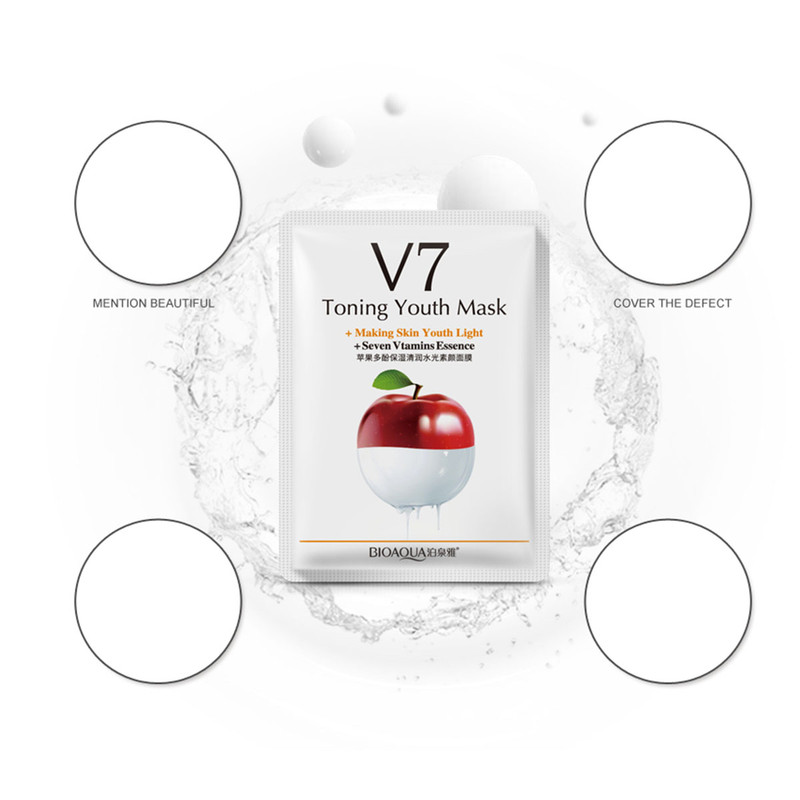 ماسک صورت بایو آکوا مدل APL v7  وزن 30 گرم بسته 5 عددی
