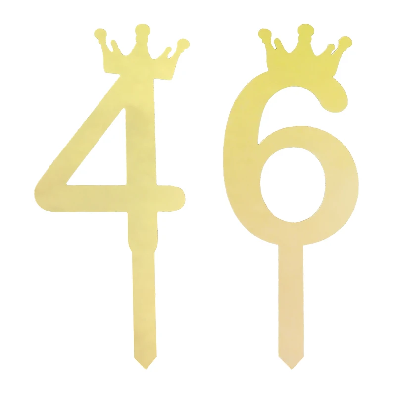 تاپر کیک هانستو مدل عدد 46 کد TPN46 بسته 2 عددی