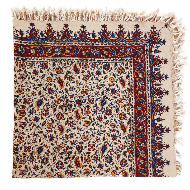 رومیزی قلمکار مدل گل و بته