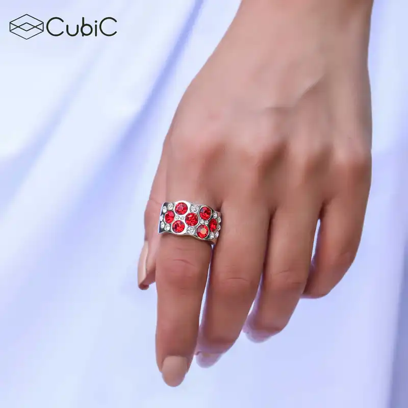 انگشتر زنانه کوبیک مدل QR-95878