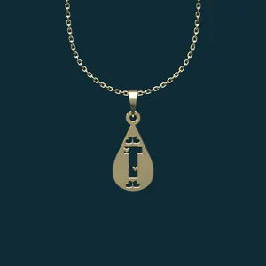 گردنبند طلا 18 عیار زنانه مدوپد مدل T حرف کد BB2-1-1086