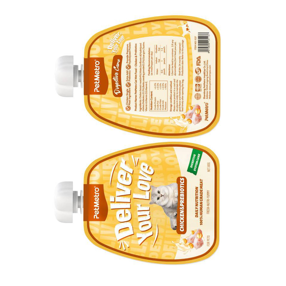 پودینگ گربه پت مترو مدل پروبیوتیک طعم مرغ وزن 60 گرم بسته 2 عددی