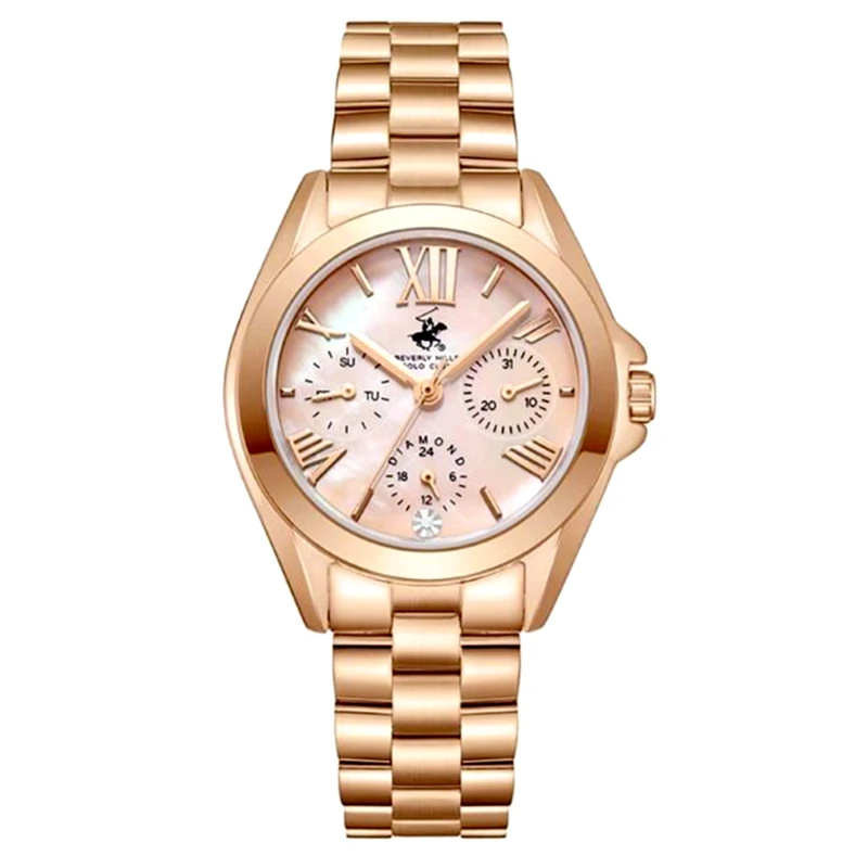 ساعت مچی عقربه‌ای کوارتز زنانه بورلی هیلز پولو کلاب مدل BP3653C.410