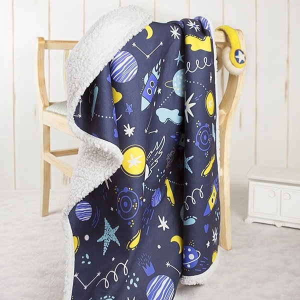 پتو کودک هامور کد 003 طرح فضانورد 80×100 سانتی متر