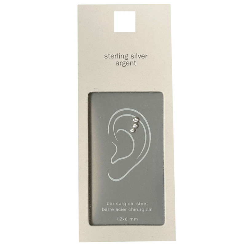 پیرسینگ نقره زنانه مدل نگین دار کد 4250 پیرسینگ نقره زنانه مدل نگین دار کد 4250