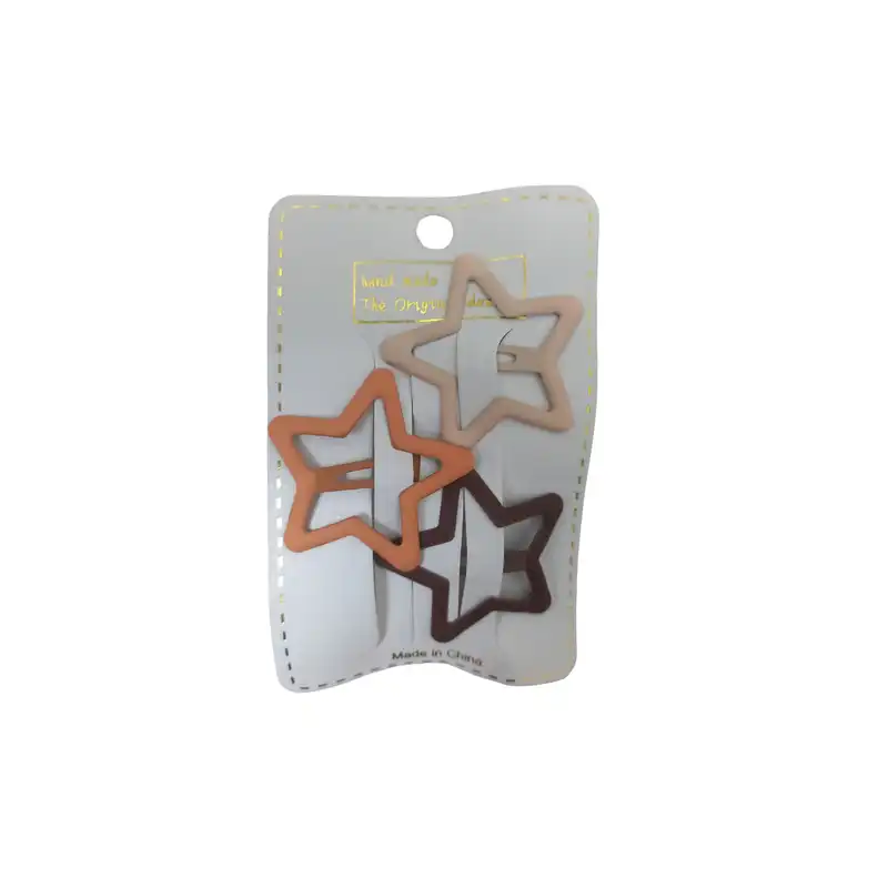 گیره مو زنانه مدل ستاره ای تق تقی بسته 3 عددی