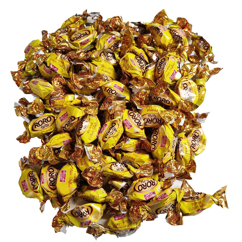 قیمت و خرید تافی کره ای با مغزی بادام زمینی رورو شیرین عسل - 500 گرم