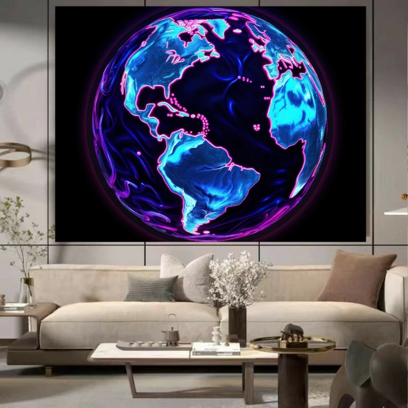  تابلو شاسی  طرح کره زمین مدل مجازی LED کد BK2055