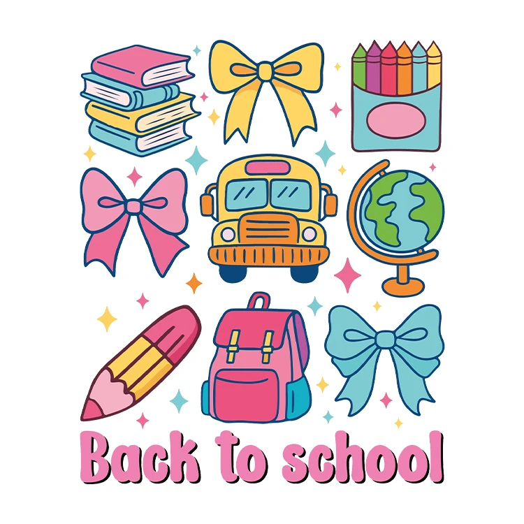 استیکر پارچه و لباس پاد آفرین مدل بازگشت به مدرسه کد S2516