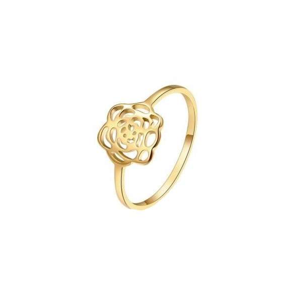  انگشتر طلا 18 عیار زنانه قیراط طرح گل کد GH3650
